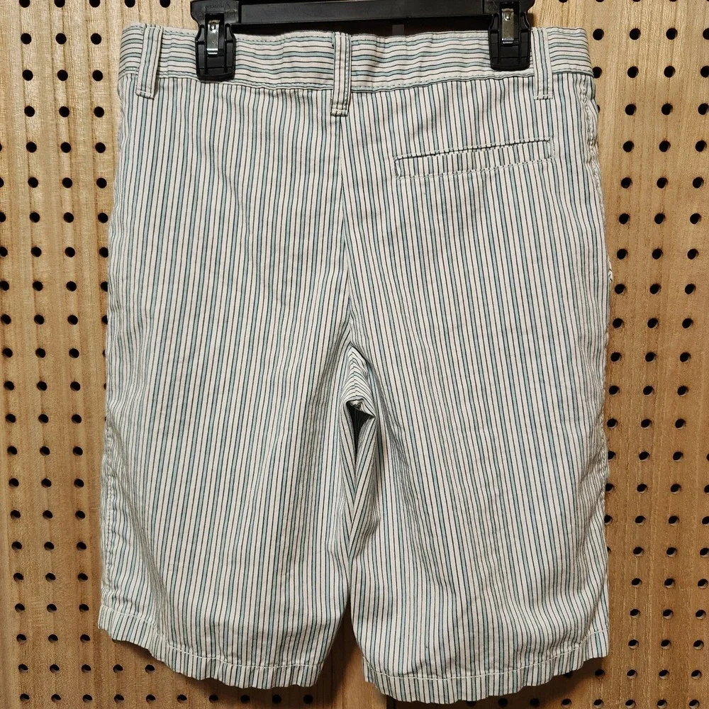 Girls Carters Kid 12/12A Shorts With Adjustable‎ Side Straps Blue White Cotton